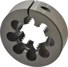 Interstate - 1-1/2 - 6 UNC Thread, 3" Outside Diam High Speed Steel Round Die - Left Hand Thread, Adjustable - Exact Tool & Supply