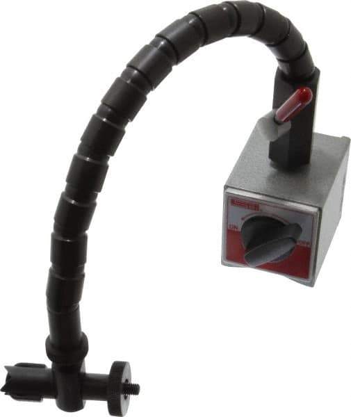 Value Collection - 2-5/16" Long x 2-3/8" Wide x 2-5/32" High Magnetic Indicator Base with On/Off Switch - Flexible Arm - Exact Tool & Supply