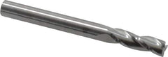 RobbJack - 1/4", 3/4" LOC, 1/4" Shank Diam, 2-1/2" OAL, 3 Flute, Solid Carbide Square End Mill - Single End, Uncoated, Spiral Flute, 30° Helix, Centercutting, Right Hand Cut, Right Hand Flute, Series C8-305 - Exact Tool & Supply