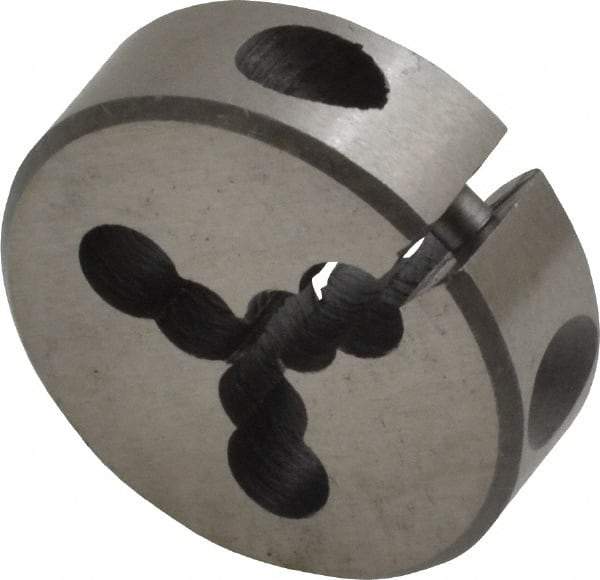 Interstate - M1.2x0.25 Metric Coarse Thread, 13/16" Outside Diam High Speed Steel Round Die - Right Hand Thread, Adjustable - Exact Tool & Supply