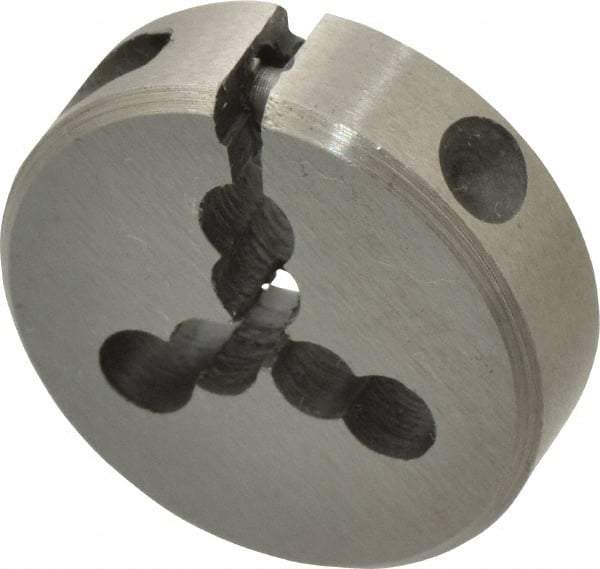Interstate - M1.4x0.30 Metric Coarse Thread, 13/16" Outside Diam High Speed Steel Round Die - Right Hand Thread, Adjustable - Exact Tool & Supply