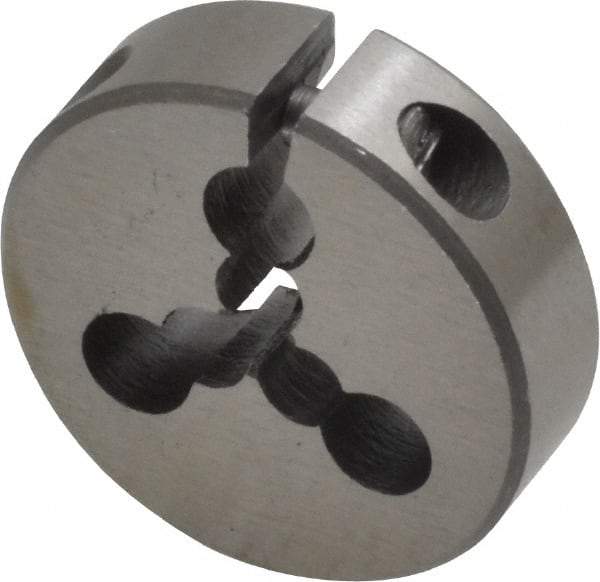 Interstate - M1.6x0.35 Metric Coarse Thread, 13/16" Outside Diam High Speed Steel Round Die - Right Hand Thread, Adjustable - Exact Tool & Supply