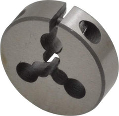 Interstate - M1.6x0.35 Metric Coarse Thread, 13/16" Outside Diam High Speed Steel Round Die - Right Hand Thread, Adjustable - Exact Tool & Supply