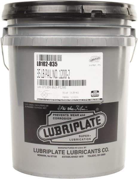 Lubriplate - 35 Lb Pail Lithium Extreme Pressure Grease - Beige, Extreme Pressure & High Temperature, 300°F Max Temp, NLGIG 2, - Exact Tool & Supply