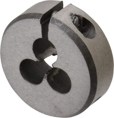 Interstate - M1.7x0.35 Metric Coarse Thread, 13/16" Outside Diam High Speed Steel Round Die - Right Hand Thread, Adjustable - Exact Tool & Supply