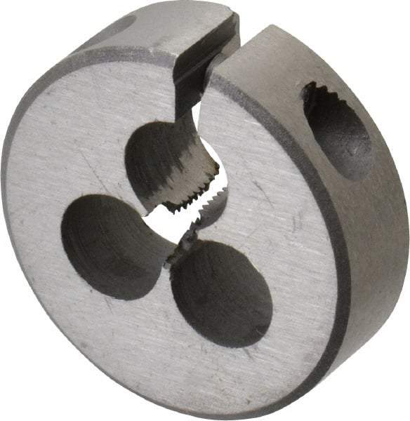 Interstate - M2x0.50 Metric Special Thread, 13/16" Outside Diam High Speed Steel Round Die - Right Hand Thread, Adjustable - Exact Tool & Supply