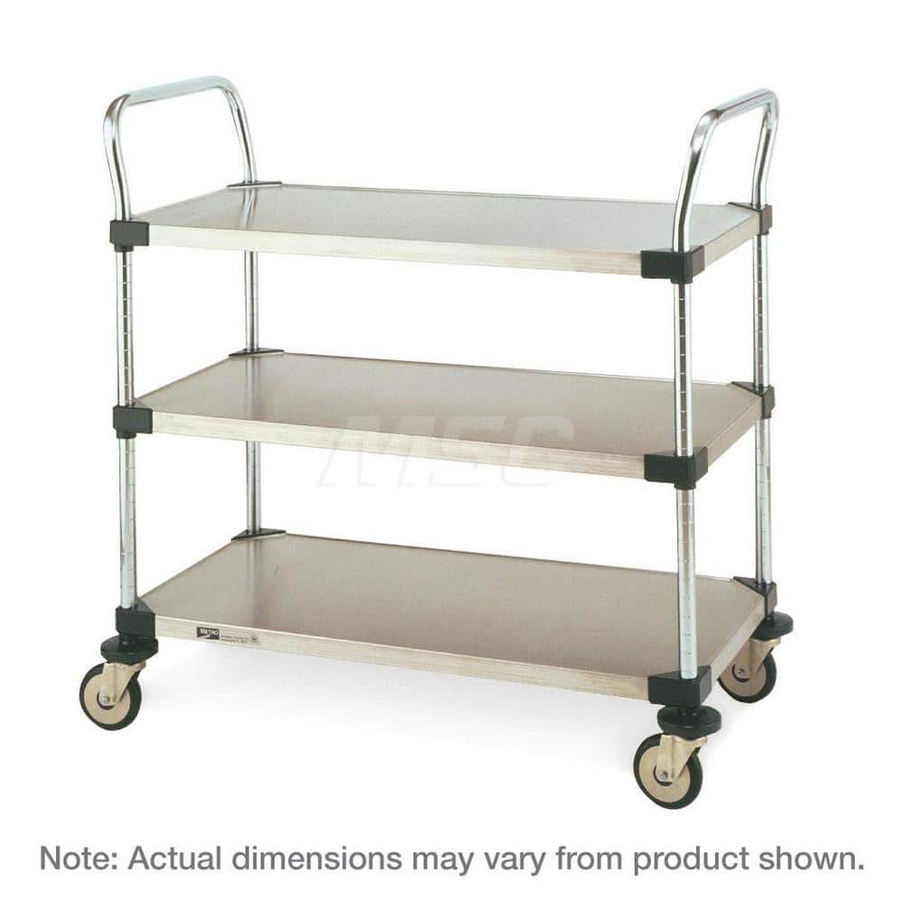 Metro - Carts; Type: Utility ; Load Capacity (Lb.): 375.000 ; Number of Shelves: 3 ; Width (Inch): 18 ; Length (Inch): 36 ; Height (Inch): 38 - Exact Tool & Supply
