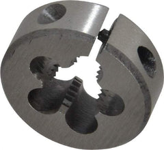 Interstate - M10x1.25 Metric Fine Thread, 1" Outside Diam High Speed Steel Round Die - Right Hand Thread, Adjustable - Exact Tool & Supply
