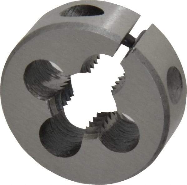 Interstate - M10x1.50 Metric Coarse Thread, 1" Outside Diam High Speed Steel Round Die - Right Hand Thread, Adjustable - Exact Tool & Supply