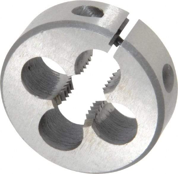 Interstate - M12x1.75 Metric Coarse Thread, 1-1/2" Outside Diam High Speed Steel Round Die - Right Hand Thread, Adjustable - Exact Tool & Supply