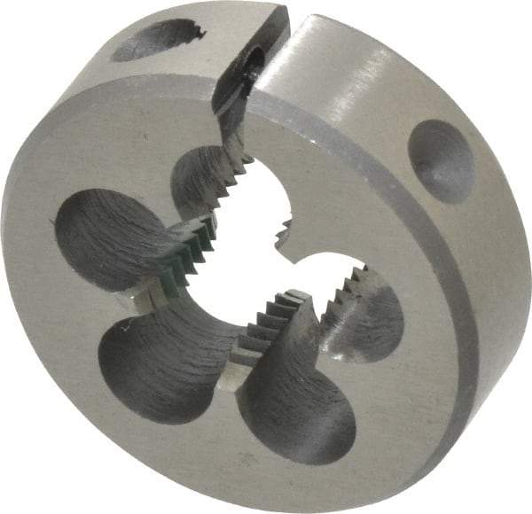 Interstate - M14x1.50 Metric Fine Thread, 1-1/2" Outside Diam High Speed Steel Round Die - Right Hand Thread, Adjustable - Exact Tool & Supply