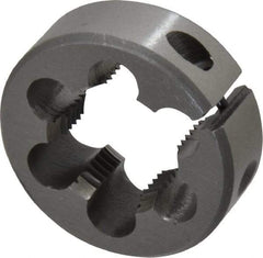 Interstate - M20x1.50 Metric Fine Thread, 1-1/2" Outside Diam High Speed Steel Round Die - Right Hand Thread, Adjustable - Exact Tool & Supply