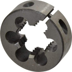 Interstate - M20x2.50 Metric Coarse Thread, 1-1/2" Outside Diam High Speed Steel Round Die - Right Hand Thread, Adjustable - Exact Tool & Supply