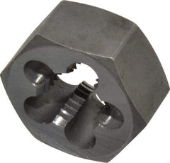 Interstate - M16x2.00 Metric Coarse Thread, 1-1/4" Hex, Right Hand Thread, Hex Rethreading Die - Carbon Steel, 5/8" Thick - Exact Tool & Supply