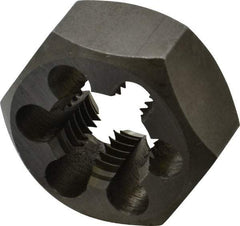 Interstate - M27x3.00 Metric Coarse Thread, 2" Hex, Right Hand Thread, Hex Rethreading Die - Carbon Steel, 1" Thick - Exact Tool & Supply