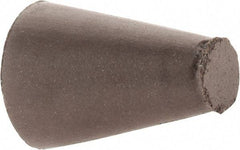 Cratex - 5/8" Max Diam x 1" Long, Taper, Rubberized Point - Medium Grade, Silicon Carbide, 1/4" Arbor Hole, Unmounted - Exact Tool & Supply