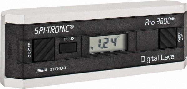 SPI - Multiple dg Resolution Digital Combination Protractor and Inclinometer - Multiple dg Accuracy, Multiple dg Range, Data Output - Exact Tool & Supply