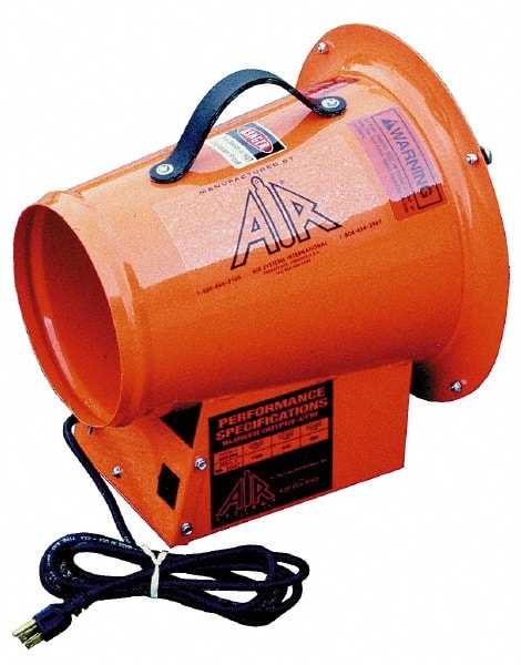 AIR Systems - 1-Speed 115V 0.33 hp 8" Inlet/Outlet Electric (AC) Axial Blower - Exact Tool & Supply