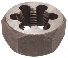 Interstate - 1-3/8 - 12 UNF Thread, 2-3/8" Hex, Right Hand Thread, Hex Rethreading Die - High Speed Steel, 1" Thick - Exact Tool & Supply