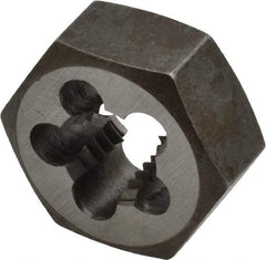 Interstate - 1/2-13 UNC Thread, 1-1/16" Hex, Left Hand Thread, Hex Rethreading Die - Carbon Steel, 1/2" Thick - Exact Tool & Supply