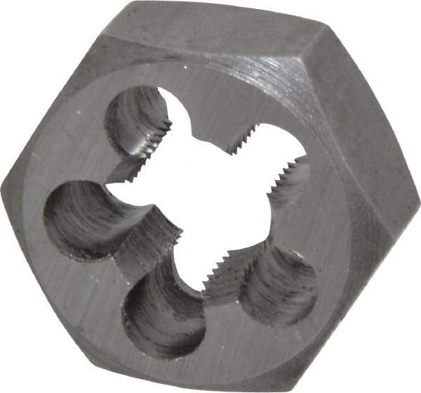 Interstate - 1/2-20 UNF Thread, 1-1/16" Hex, Left Hand Thread, Hex Rethreading Die - Carbon Steel, 1/2" Thick - Exact Tool & Supply