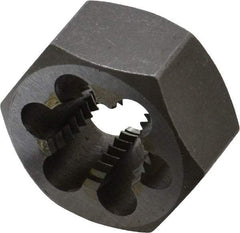 Interstate - 7/8-9 UNC Thread, 1-5/8" Hex, Left Hand Thread, Hex Rethreading Die - Carbon Steel, 7/8" Thick - Exact Tool & Supply