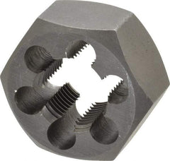 Interstate - 7/8-14 UNF Thread, 1-5/8" Hex, Left Hand Thread, Hex Rethreading Die - Carbon Steel, 7/8" Thick - Exact Tool & Supply