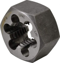 Interstate - 1-8 UNC Thread, 1-13/16" Hex, Left Hand Thread, Hex Rethreading Die - Carbon Steel, 1" Thick - Exact Tool & Supply