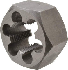 Interstate - 1-14 UNS Thread, 1-13/16" Hex, Left Hand Thread, Hex Rethreading Die - Carbon Steel, 1" Thick - Exact Tool & Supply