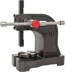 Palmgren - 3/4" Ram, 3-3/4" Throat Depth, 1/2 Ton Manual Arbor Press - 4-1/2" Max Work Height x 7-1/2" Max Work Width, Single Leverage, 5-1/8" Base Width x 9-3/8" Base Depth - Exact Tool & Supply