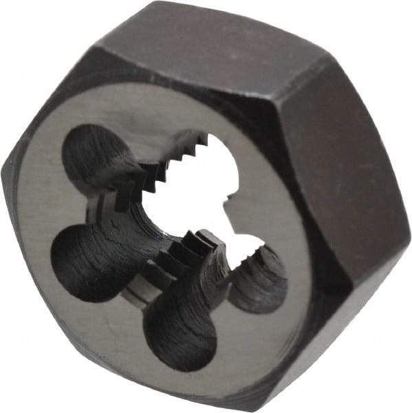 Interstate - 1/2-13 UNC Thread, 1-1/16" Hex, Right Hand Thread, Hex Rethreading Die - Carbon Steel, 1/2" Thick - Exact Tool & Supply