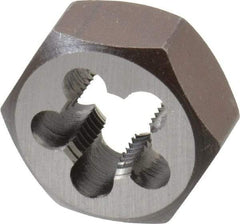 Interstate - 1/2-20 UNF Thread, 1-1/16" Hex, Right Hand Thread, Hex Rethreading Die - Carbon Steel, 1/2" Thick - Exact Tool & Supply