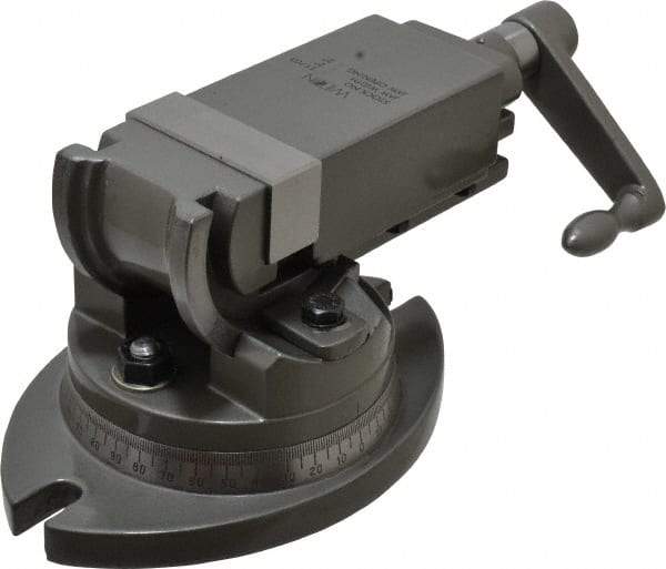 Wilton - 2" Jaw Width, 2" Jaw Opening Capacity, 2-Way Angle Swivel Machine Vise - Manual Operation, 1 Station, 8-29/32" Long x 5" High x 15/16" Deep, Alloy Steel - Exact Tool & Supply