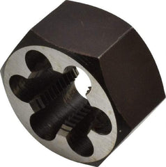 Interstate - 1-12 UNF Thread, 1-13/16" Hex, Right Hand Thread, Hex Rethreading Die - Carbon Steel, 1" Thick - Exact Tool & Supply