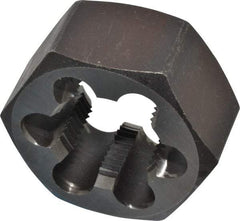 Interstate - 1-1/8 - 12 UNF Thread, 2" Hex, Right Hand Thread, Hex Rethreading Die - Carbon Steel, 1" Thick - Exact Tool & Supply