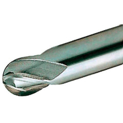 Iscar - 16mm Diam, 16mm LOC, 4 Flute Solid Carbide Ball End Mill - TiAlN Finish, Single End, 76mm OAL, 16mm Shank Diam, Spiral Flute - Exact Tool & Supply