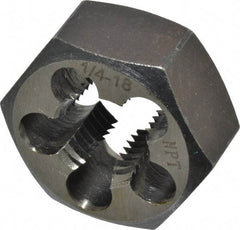 Interstate - 1/4-18 NPT Thread, Hex Pipe Die - Carbon Steel - Exact Tool & Supply
