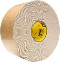 3M - 4" Wide x 20 Yd Long Tan Rubber Masking Tape - Series 528, 82 mil Thick, 18 In/Lb Tensile Strength - Exact Tool & Supply