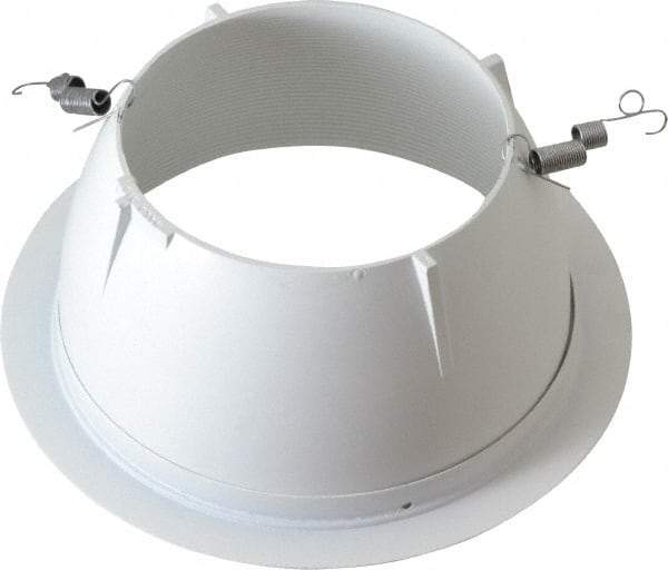 Cooper Lighting - 7-1/4 Inch Wide, Water Resistant, White Fixture Baffle Trim - Metal, UL/cUL Wet Location Listed - Exact Tool & Supply