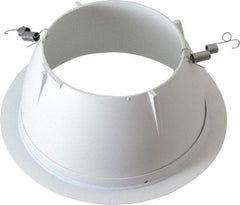 Cooper Lighting - 7-1/4 Inch Wide, Water Resistant, White Fixture Baffle Trim - Metal, UL/cUL Wet Location Listed - Exact Tool & Supply