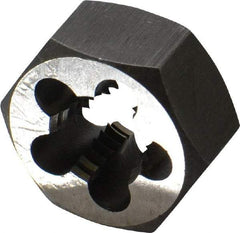 Interstate - 5/8-11 UNC Thread, 1-1/4" Hex, Right Hand Thread, Hex Rethreading Die - High Speed Steel, 5/8" Thick - Exact Tool & Supply