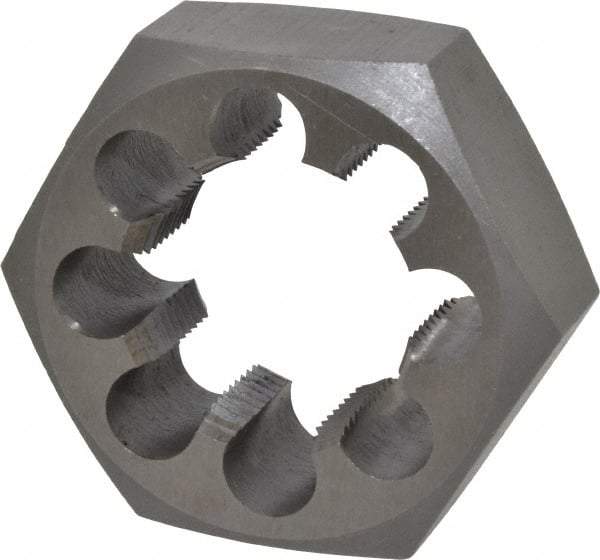 Interstate - 1-1/2 - 12 UNF Thread, 2-9/16" Hex, Right Hand Thread, Hex Rethreading Die - High Speed Steel, 1" Thick - Exact Tool & Supply