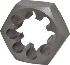 Interstate - 1-1/2 - 12 UNF Thread, 2-9/16" Hex, Right Hand Thread, Hex Rethreading Die - High Speed Steel, 1" Thick - Exact Tool & Supply