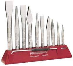 Value Collection - 6-1/2" OAL x 9/32" Blade Width Cross Chisel - 15/32" Stock - Exact Tool & Supply