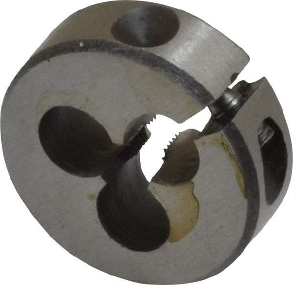 Interstate - #6-56 Thread, 13/16" Outside Diam High Speed Steel Round Die - Right Hand Thread, Adjustable - Exact Tool & Supply