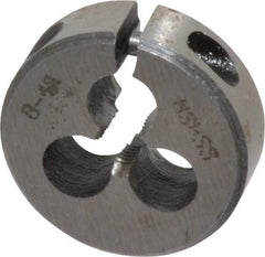 Interstate - #8-48 Thread, 13/16" Outside Diam High Speed Steel Round Die - Right Hand Thread, Adjustable - Exact Tool & Supply