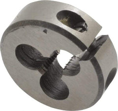Interstate - #10-40 UNS Thread, 13/16" Outside Diam High Speed Steel Round Die - Right Hand Thread, Adjustable - Exact Tool & Supply