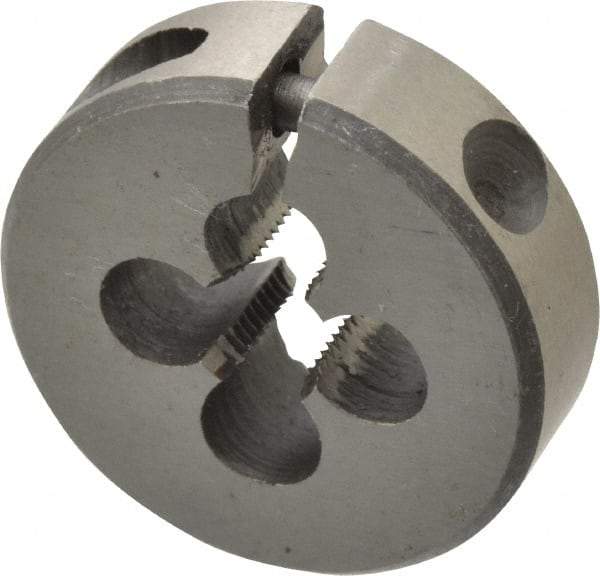 Interstate - #10-48 UNS Thread, 13/16" Outside Diam High Speed Steel Round Die - Right Hand Thread, Adjustable - Exact Tool & Supply