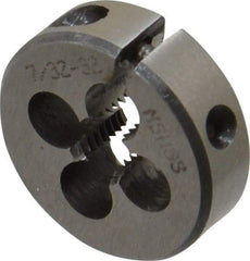Interstate - 7/32-32 UNS Thread, 13/16" Outside Diam High Speed Steel Round Die - Right Hand Thread, Adjustable - Exact Tool & Supply
