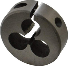Interstate - 1/4-24 UNS Thread, 1-1/2" Outside Diam High Speed Steel Round Die - Right Hand Thread, Adjustable - Exact Tool & Supply